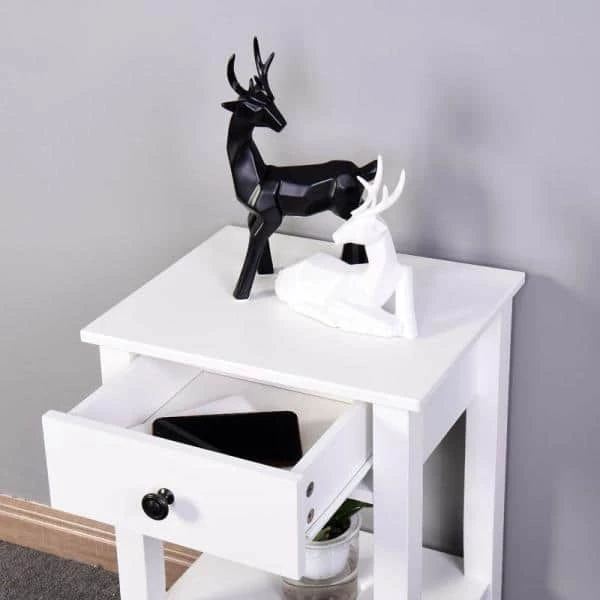 Cadeninc 12.60 in. W x 25.60 in. H x 16.30 in. D White CARB P2 MDF Over-the-Toilet Storage 4 Cadeninc 12.60 in. W x 25.60 in. H x 16.30 in. D White CARB P2 MDF Over-the-Toilet Storage - Image 2