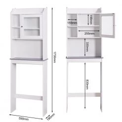 EPOWP 18 in. W x 5 in. H x 38 in. D White Over-the-Toilet Storage -Toilet Storage Shop white epowp over the toilet storage w40931565liuy 1f 1000
