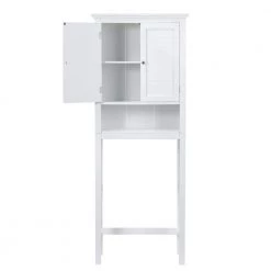 Glitzhome 26 in. W x 68.26 in. H x 9.25 in. D White Over-the-Toilet Storage -Toilet Storage Shop white glitzhome over the toilet storage gh1517002240 fa 1000