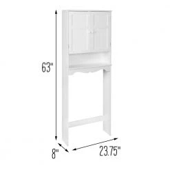 Honey-Can-Do 23.5 in. W x 63 in. H x 7.8 in. D White MDF Over-the-Toilet Storage -Toilet Storage Shop white honey can do over the toilet storage bth 09600 76 1000