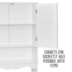 Honey-Can-Do 23.5 in. W x 63 in. H x 7.8 in. D White MDF Over-the-Toilet Storage -Toilet Storage Shop white honey can do over the toilet storage bth 09600 fa 1000