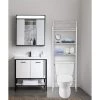 J&V TEXTILES Fresh Home 23.5 in. W x 65 in. H x 9.75 in. D White Metal 3-Shelf Over the Toilet Storage Space Saver in White 1 J&V TEXTILES Fresh Home 23.5 in. W x 65 in. H x 9.75 in. D White Metal 3-Shelf Over the Toilet Storage Space Saver in White -Toilet Storage Shop white j v textiles over the toilet storage 330 wh 64 1000