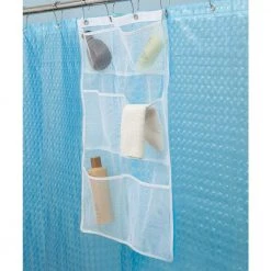 Kenney 6-Pocket Hanging Mesh Shower Organization Caddy in White -Toilet Storage Shop white kenney shower caddies kn61550v2 4f 1000