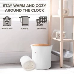 LIVEFINE Hot Towel Warmer for Spa with LED Display 10 LIVEFINE Hot Towel Warmer for Spa with LED Display -Toilet Storage Shop white livefine towel warmers lfhttwl02wh 1f 1000