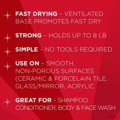 Magic Suction Shower and Bath Basket in White -Toilet Storage Shop white magic shower caddies 3001 4f 1000