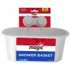 Magic Suction Shower and Bath Basket in White -Toilet Storage Shop white magic shower caddies 3001 64 1000
