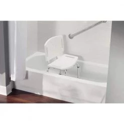 MOEN Adjustable Shower Chair in White -Toilet Storage Shop white moen shower seats dn7030 1f 1000
