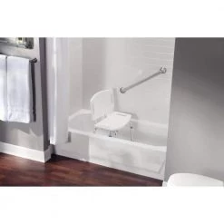 MOEN Adjustable Shower Chair in White -Toilet Storage Shop white moen shower seats dn7030 c3 1000