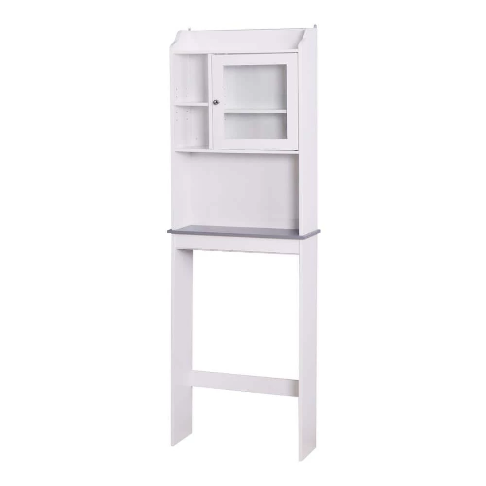 Unbranded 23.22 in. W x 68.11 in. H x 7.48 in. D White Over-the-Toilet Storage Cabinet 3 Unbranded 23.22 in. W x 68.11 in. H x 7.48 in. D White Over-the-Toilet Storage Cabinet