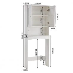 FORCLOVER 23.6 in. W x 61.8 in. H x 9 in. D White Over-the-Toilet Storage 15 FORCLOVER 23.6 in. W x 61.8 in. H x 9 in. D White Over-the-Toilet Storage -Toilet Storage Shop white over the toilet storage danfefc01 44 1000