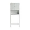Maincraft 23.6 in. W x 62 in. H x 8.9 in. D White MDF Over-the-Toilet Storage with Adjustable Shelf