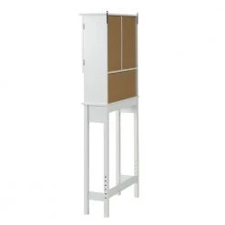 Maincraft 23.6 in. W x 62 in. H x 8.9 in. D White MDF Over-the-Toilet Storage with Adjustable Shelf -Toilet Storage Shop white over the toilet storage hhk 194550aak d4 1000