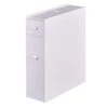 WELLFOR 19 in. W x 23 in. H x 6.5 in. D White MDF Over-the-Toilet Storage Space Saver