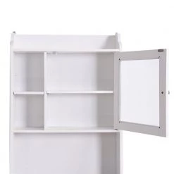 Hooseng Maniere 23.23 in. W x 68.11 in. H x 7.48 in. D White MDF Over-the-Toilet Storage in White -Toilet Storage Shop white over the toilet storage kimw409315651 76 1000
