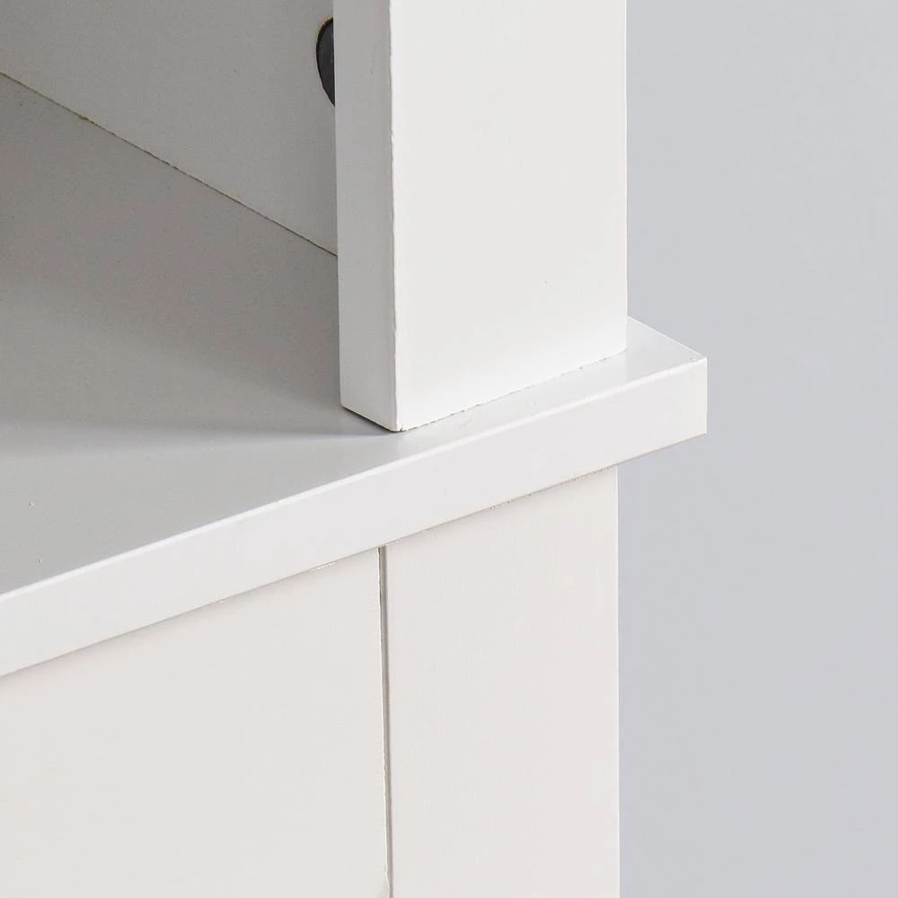 Hooseng Gypsus 23.6 in. W x 67.3 in. H x 7.7 in. D White MDF Over-the-Toilet Storage 6 Hooseng Gypsus 23.6 in. W x 67.3 in. H x 7.7 in. D White MDF Over-the-Toilet Storage - Image 4