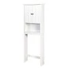 Hooseng Gypsus 23.6 in. W x 67.3 in. H x 7.7 in. D White MDF Over-the-Toilet Storage 2 Hooseng Gypsus 23.6 in. W x 67.3 in. H x 7.7 in. D White MDF Over-the-Toilet Storage -Toilet Storage Shop white over the toilet storage kimw409356191 64 1000