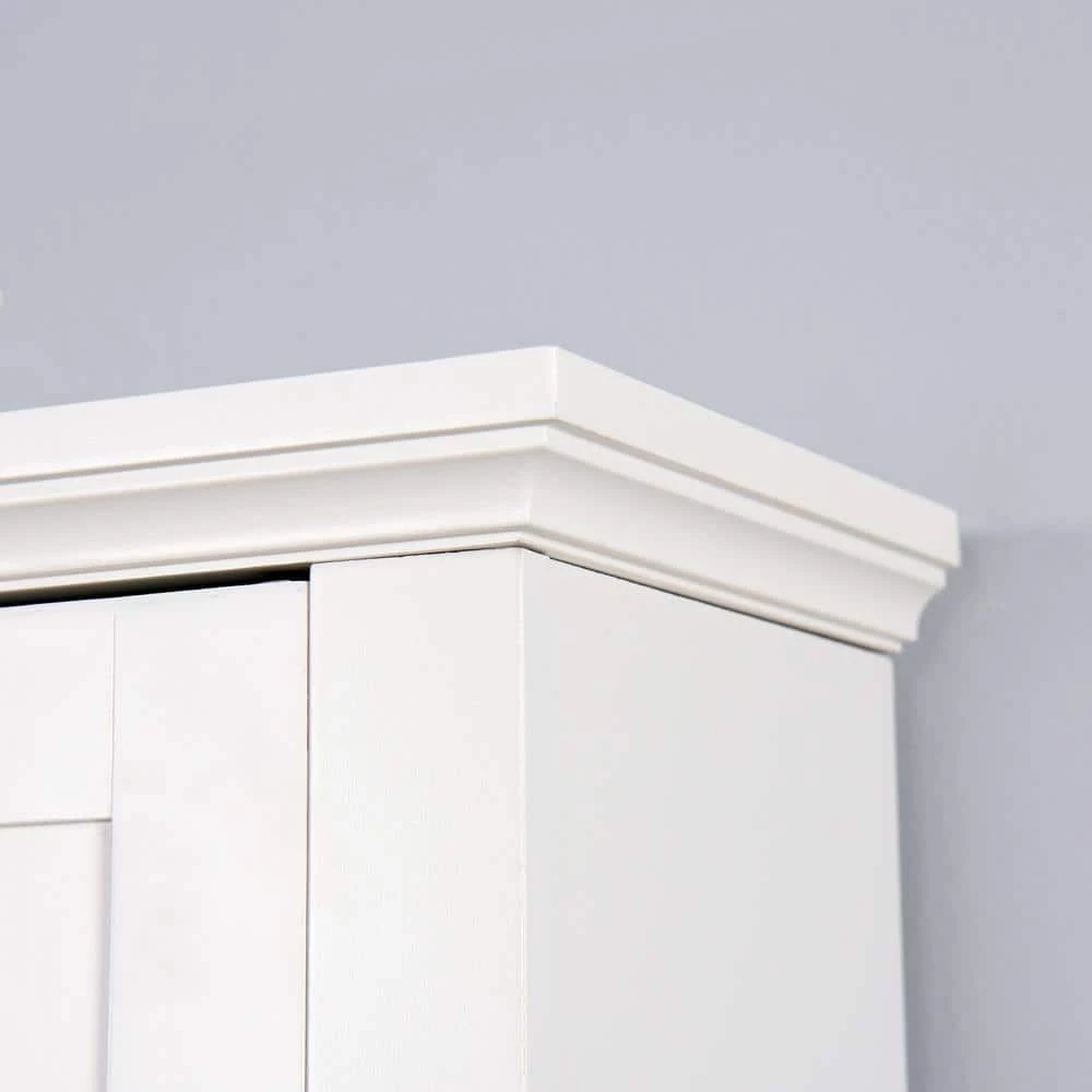 Hooseng Gypsus 23.6 in. W x 67.3 in. H x 7.7 in. D White MDF Over-the-Toilet Storage 9 Hooseng Gypsus 23.6 in. W x 67.3 in. H x 7.7 in. D White MDF Over-the-Toilet Storage - Image 7