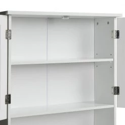 Polibi 23.6 in. W x 62 in. H x 8.9 in. D White Over-the-Toilet Storage with Adjustable Shelf Collect Cabinet 16 Polibi 23.6 in. W x 62 in. H x 8.9 in. D White Over-the-Toilet Storage with Adjustable Shelf Collect Cabinet -Toilet Storage Shop white over the toilet storage rs 236wots 4f 1000