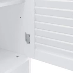 FORCLOVER 26 in. W x 61.8 in. H x 10 in. D White Over-the-Toilet Storage Bathroom Space Saver with Double Doors 12 FORCLOVER 26 in. W x 61.8 in. H x 10 in. D White Over-the-Toilet Storage Bathroom Space Saver with Double Doors -Toilet Storage Shop white over the toilet storage w126 h66h 4f 1000