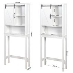 Unbranded Albie 27.16 in. W x 67 in. H x 9.06 in. D White MDF Over-the-Toilet Storage in White 16 Unbranded Albie 27.16 in. W x 67 in. H x 9.06 in. D White MDF Over-the-Toilet Storage in White -Toilet Storage Shop white over the toilet storage w409 622 76 1000