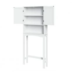 RiverRidge Home Ashland 27.44 in. W x 64.88 in. H x 7.81 in. D White Over-the-Toilet Storage 18 RiverRidge Home Ashland 27.44 in. W x 64.88 in. H x 7.81 in. D White Over-the-Toilet Storage -Toilet Storage Shop white riverridge home over the toilet storage 06 090 77 1000