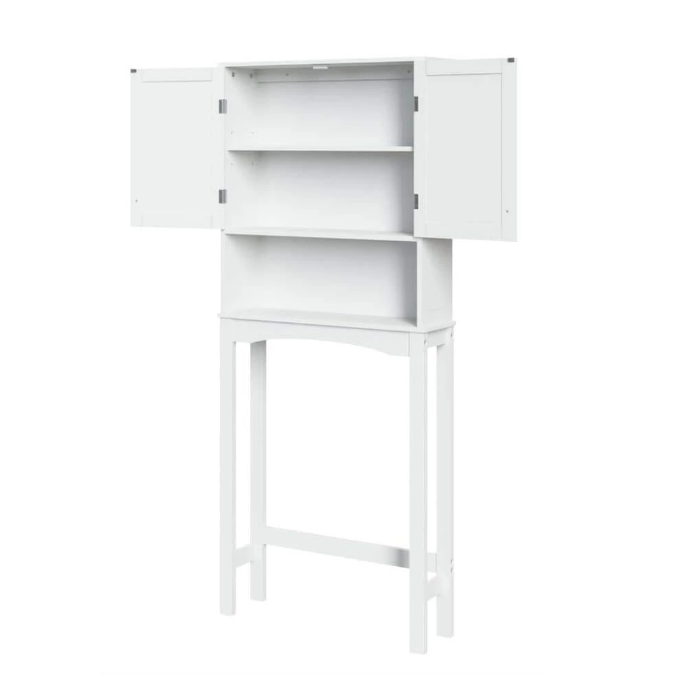 RiverRidge Home Ashland 27.44 in. W x 64.88 in. H x 7.81 in. D White Over-the-Toilet Storage 7 RiverRidge Home Ashland 27.44 in. W x 64.88 in. H x 7.81 in. D White Over-the-Toilet Storage - Image 5