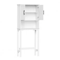 RiverRidge Home Monroe 27.38 in. W x 9.19 in. D x 63.75 in. H Over-the-Toilet Storage in White -Toilet Storage Shop white riverridge home over the toilet storage 06 184 44 1000