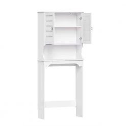 RiverRidge Home Brookfield 27.38 in. W x 64.38 in. H x 9.25 in. D White MDF Over-the-Toilet Storage -Toilet Storage Shop white riverridge home over the toilet storage 06 197 77 1000