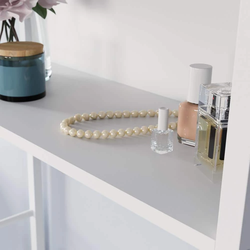 SAUDER North Avenue 25.197 in. W x 56.89 in. H x 9.331 in. D White Over-the Toilet Storage Etagere 5 SAUDER North Avenue 25.197 in. W x 56.89 in. H x 9.331 in. D White Over-the Toilet Storage Etagere - Image 3