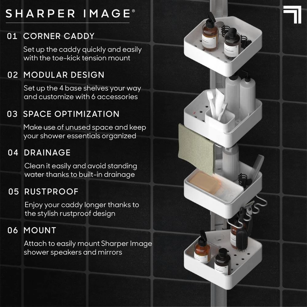 Sharper Image Shower Caddy 4-Tier 7 Sharper Image Shower Caddy 4-Tier - Image 5