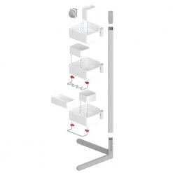 Sharper Image 3-Tier Adjustable Shower Caddy Corner 29 Sharper Image 3-Tier Adjustable Shower Caddy Corner -Toilet Storage Shop white sharper image shower caddies 1013888 31 1000