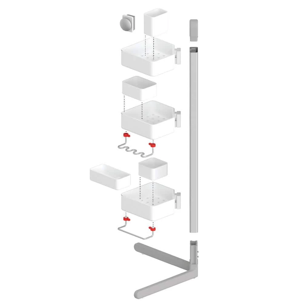 Sharper Image 3-Tier Adjustable Shower Caddy Corner 16 Sharper Image 3-Tier Adjustable Shower Caddy Corner - Image 14