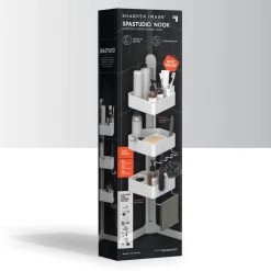 Sharper Image 3-Tier Adjustable Shower Caddy Corner 22 Sharper Image 3-Tier Adjustable Shower Caddy Corner -Toilet Storage Shop white sharper image shower caddies 1013888 77 1000