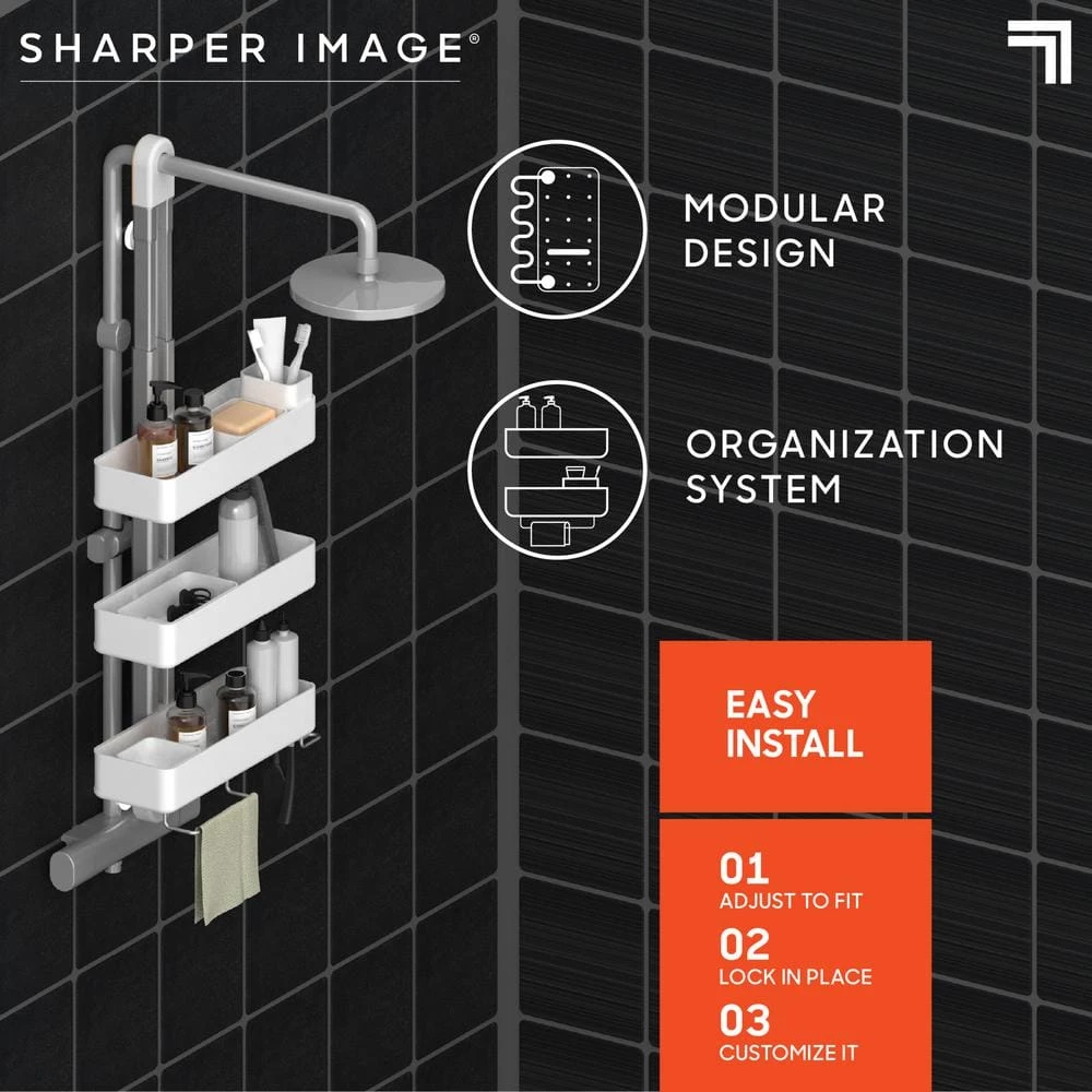 Sharper Image 3-Tier Adjustable Caddy Hanging Shower 5 Sharper Image 3-Tier Adjustable Caddy Hanging Shower - Image 3