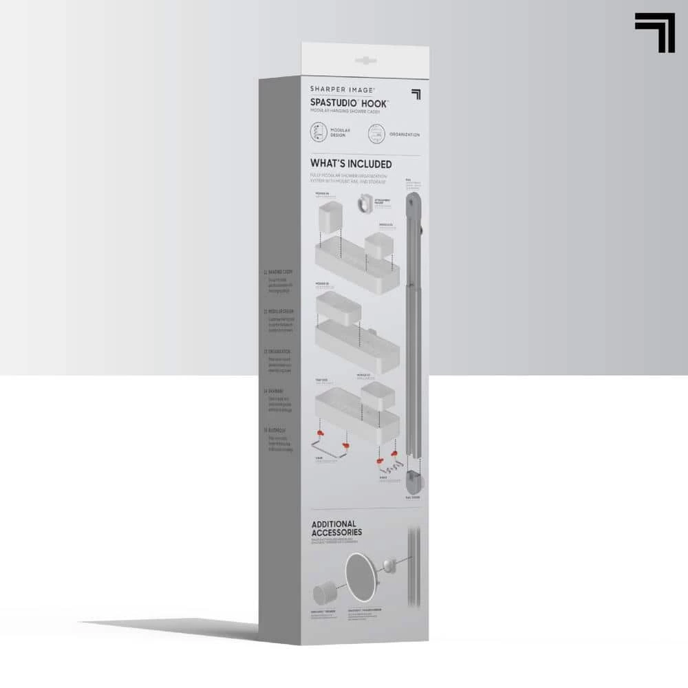 Sharper Image 3-Tier Adjustable Caddy Hanging Shower 11 Sharper Image 3-Tier Adjustable Caddy Hanging Shower - Image 9