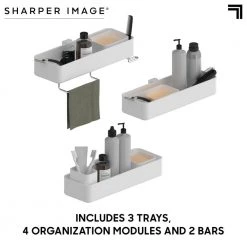 Sharper Image 3-Tier Adjustable Caddy Hanging Shower 14 Sharper Image 3-Tier Adjustable Caddy Hanging Shower -Toilet Storage Shop white sharper image shower caddies 1013969 a0 1000