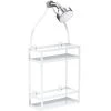 Dracelo Shower Caddy Organizer, Mounting Over Shower Head Or Door, Extra Wide Space with Hooks for Razorsand in White -Toilet Storage Shop white shower caddies b08khl74tk 64 1000