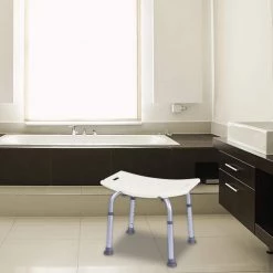 Winado Adjustable Safety Shower Chair Tub Seat Bench Bath Stool White -Toilet Storage Shop white shower seats 681948737151 4f 1000