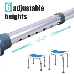 WELLFOR 20 in. W x 12-1/2 in. D EPE Adjustable Tub and Shower Seat in White with Built-In Handles 14 WELLFOR 20 in. W x 12-1/2 in. D EPE Adjustable Tub and Shower Seat in White with Built-In Handles -Toilet Storage Shop white shower seats ba hpy 1006 4f 1000