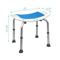WELLFOR 20 in. W x 12-1/2 in. D EPE Adjustable Tub and Shower Seat in White with Built-In Handles 13 WELLFOR 20 in. W x 12-1/2 in. D EPE Adjustable Tub and Shower Seat in White with Built-In Handles -Toilet Storage Shop white shower seats ba hpy 1006 c3 1000