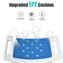 WELLFOR 20 in. W x 12-1/2 in. D EPE Adjustable Tub and Shower Seat in White with Built-In Handles 17 WELLFOR 20 in. W x 12-1/2 in. D EPE Adjustable Tub and Shower Seat in White with Built-In Handles -Toilet Storage Shop white shower seats ba hpy 1006 fa 1000