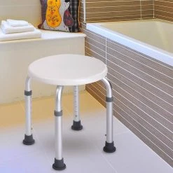 Tidoin 12.8 in. W x 11.8 in. D Metal Adjustable Height Shower Seat -Toilet Storage Shop white shower seats mix ydhg 105 31 1000