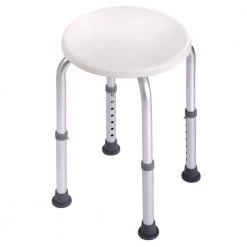 Tidoin 12.8 in. W x 11.8 in. D Metal Adjustable Height Shower Seat
