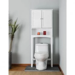 Teamson Home Sierra 25 in. W x 64 in. H x 8 in. D White Over-the-Toilet Storage 9 Teamson Home Sierra 25 in. W x 64 in. H x 8 in. D White Over-the-Toilet Storage -Toilet Storage Shop white teamson home over the toilet storage elg 672 31 1000