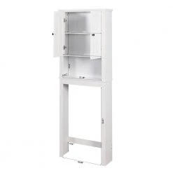 Tidoin 7.72 in. W x 67.32 in. H x 23.62 in. D White Over-the-Toilet Storage -Toilet Storage Shop white tidoin over the toilet storage zh ydw4 5619 c3 1000