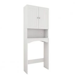 Whatseaso 23.6 in. W x 61.8 in. H x 9 in. D White Over-the-Toilet Storage Bathroom Shelf Space Saver Wall Cabinet -Toilet Storage Shop white whatseaso over the toilet storage zt 110505120 4f 1000