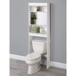 Zenna Home Cottage 23 in. W x 71 in. H x 7.75 in. D White Over-the-Toilet Storage Space Saver with Leg Extensions 10 Zenna Home Cottage 23 in. W x 71 in. H x 7.75 in. D White Over-the-Toilet Storage Space Saver with Leg Extensions -Toilet Storage Shop white zenna home over the toilet storage e9150ww 4f 1000