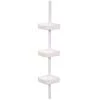 Zenna Home Tub and Shower Tension Corner Pole Caddy with 3 Shelves in White -Toilet Storage Shop white zenna home shower caddies 371w 64 1000