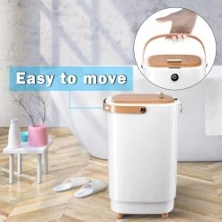 Unbranded Luxury Large Towel Hot Warmer Bucket with Auto Shut Off-Fits Up to Two Oversized Towels in Yellow -Toilet Storage Shop yellow towel warmers cuutmyyello 1f 1000